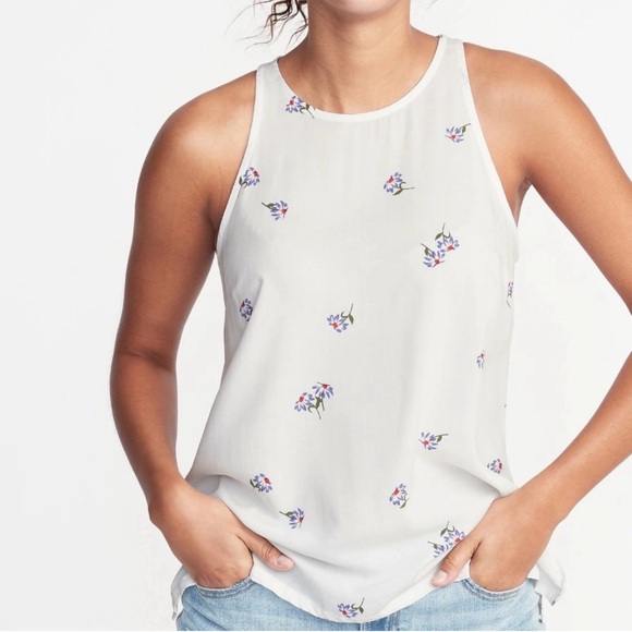 Old Navy Tops - Old Navy Relaxed High-Neck Sleeveless Floral Tank